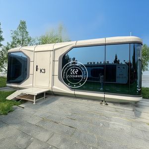 Maison préfabriquée modulaire de luxe pour hôtel, hôtel de grande taille, capsule spatiale, résidence de villégiature en plein air, 2025, résistante à la rouille, meublée - Product Image 6