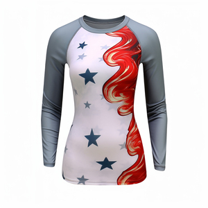 OEM 2024 Ropa de gimnasio al por mayor para mujeres Logotipo personalizado MMA Rash Guard con mangas de sublimación Long Rush Guard para nadar - Product Image 2