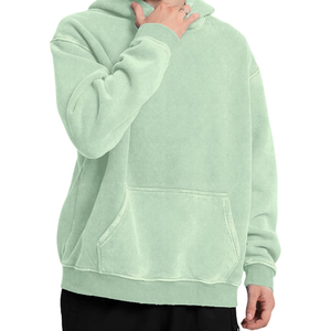 Sweat à capuche en molleton de coton 100% pour hommes respirant et confortable de haute qualité HeavyGSM pour l'hiver - Product Image 5