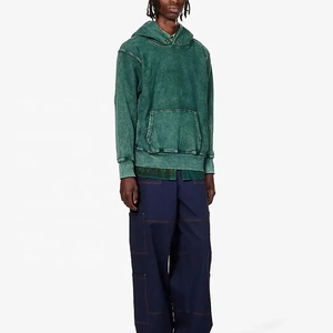 Vente en gros Logo lourd Personnalisez Acid Wash Hoodies Fleeces avec style vieilli Hommes Hoodies pour tenue décontractée - Product Image 5