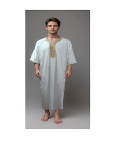 Ropa árabe tradicional de lujo blanca Thobe de calidad superior elegante para hombre Jubba suave y transpirable atuendo islámico moderno - Product Image 2