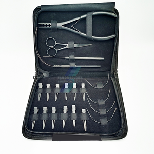 Herramientas de extensión de cabello con logotipo personalizado, alicates profesionales de microeslabones, cinta de acero inoxidable en kit de extensiones de cabello, herramienta - Product Image 5