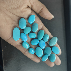 20 Pcs Naturel Arizona Turquoise 14x10mm à 20x12mm Ovale Cabochon 156.75 Cts Lot Iroc Ventes Qualité USA Turquoise Cab US $233 - Product Image 5