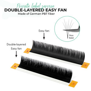 Extensions de cils individuelles faciles à poser, effet éventail en 1 seconde, extensions de cils en vison doux et moelleux, vente en gros OEM ODM - Product Image 5