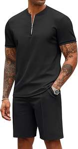 ชุดวอร์มกีฬาระบายอากาศสำหรับผู้ชายเสื้อยืดฤดูร้อนพร้อมกางเกงขาสั้น-ขายส่ง - Product Image 3