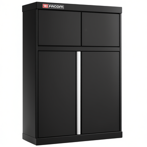 Armoire à outils noire Facom avec armoire supérieure et 2 portes solides - Product Image 2