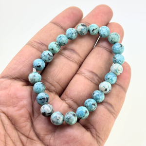 Collar de Plata de Ley 925 con Diseño Minimalista y Tradicional, con Cuentas de Turquesa Natural, Estilo Hip Hop para Mujer, Regalo para Fiesta - Product Image 1