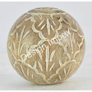 Bola Decorativa de Madera para Decoración de Mesa, Diseño Artesanal, Decoración de Interiores para el Hogar, Bola de Madera, Decoración Navideña - Product Image 3