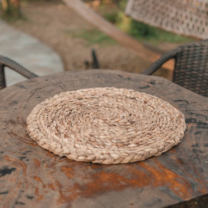 Set de table décoratif en jute fait main, écologique, réutilisable, personnalisable, motif végétal, haute qualité, moderne et élégant - Product Image 4