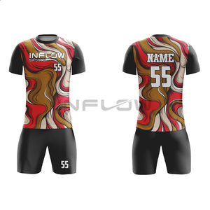 ชุดฟุตบอลโพลีเอสเตอร์ 100% ขายส่ง รับผลิตตามแบบ OEM ออกแบบเสื้อฟุตบอลพิมพ์ลายแบบซับลิเมชั่น สำหรับฤดูหนาว - Product Image 1