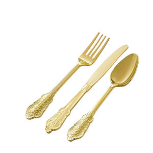 Ensembles de couverts en acier inoxydable pour la cuisine à domicile avec poignée élargie en métal couverts de table décoratifs faits à la main - Product Image 3