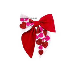 Nouveaux accessoires pour cheveux en tissu perlé à la mode, avec nœud de Mardi Gras, pinces à cheveux en alligator, personnalisés pour le jour du Mardi Gras 2026 - Product Image 5