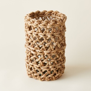 Accesorios para vasos hechos a mano portavasos de algas marinas que tejen fundas de paja de manga de vidrio para taza - Product Image 3