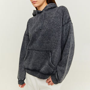 Nouveauté Mode Hiver : Sweats à Capuche Effet Délavé pour Femme, Respirants, avec Logo Personnalisé sur le Devant, Col à Capuche - Product Image 4