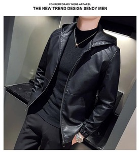 Chaqueta de cuero de moda para hombre de último diseño, nuevo estilo, producto de cuero genuino, chaqueta de moda para hombre de talla grande - Product Image 2