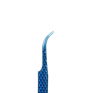 Pince à épiler d'extension de cils à pointe de fibre poignée de diamant avec pince à épiler de volume russe à 90 degrés de marque privée - Product Image 6
