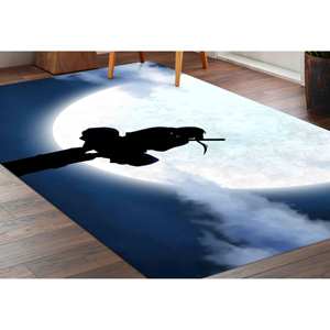 Anime Samurai <b>Rug</b>: 3D Printed Pattern, Modern Home Decor,<b>Chenille</b> <b>Rug</b> - Product Image 3