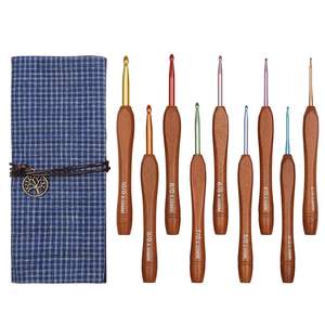 Aguja de ganchillo de madera recomendada para clases de ganchillo, aguja de ganchillo de madera económica con tacto premium a bajo costo - Product Image 2