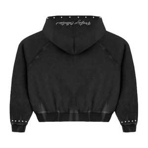 Sweat-shirt à capuche zippé en strass d'hiver, sweat-shirt surdimensionné graphique pour hommes et femmes, streetwear, coton écologique - Product Image 6