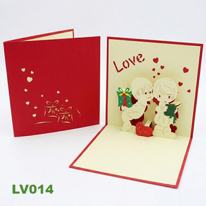 Carte de vœux 3D pop-up - Carte artisanale pour couple pour la Saint-Valentin - Invitation romantique pour mariage et cadeau d'anniversaire - Vente en gros - Product Image 5