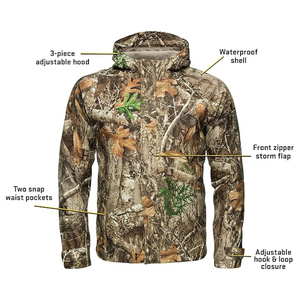 แจ็กเก็ตลายพรางดิจิทัลสำหรับผู้ชาย, เสื้อสำหรับล่าสัตว์ปีนเขาตกปลากิจกรรมกลางแจ้งมีซิปชุดล่าสัตว์หลากหลายแบบออกแบบได้ตามต้องการ - Product Image 5