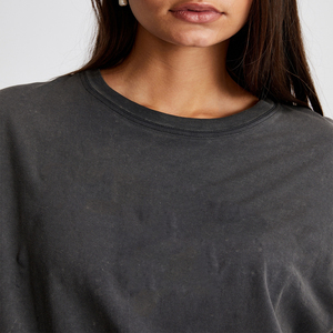 Camiseta con estampado de letras para mujer, venta al por mayor o personalizada, ropa de cáñamo OEM/ODM - Product Image 3