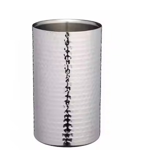 Cubo de hielo pulido de champán de hielo elegante para Barware Enfriador de vino y enfriador Cubo de hielo de metal con asas de estilo de anillo - Product Image 4