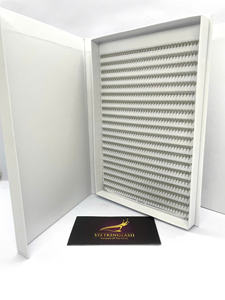 Extensions de cils 4D 0.07 9mm Noir Mat de haute qualité, faites à la main, en plateau XL XXL, longueurs mixtes, emballage personnalisé - Product Image 6