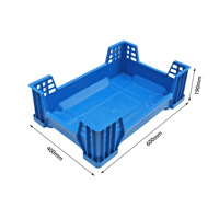Plateau d'élevage d'insectes empilable en plastique 600x400x145mm Larves de vers de farine Bsf Plateau d'élevage