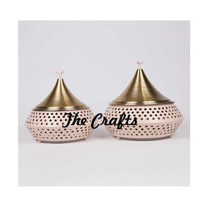 Plato de hierro para servir con tapa dorada, la mejor calidad, diferentes tamaños, utensilios de hotel, plato de cazuela para servir comida en la India - Product Image 1