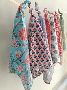 Ensemble de serviettes assorties, serviettes imprimées à la main, serviettes de mariage bohèmes, serviettes de table en coton à assortir, faites à la main en Inde - Product Image 3