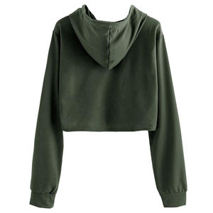 Venta al por mayor Streetwear Venta caliente Mujeres Crop Top Sudaderas con capucha Hecho en material de alta calidad Mujeres Crop Top Sudaderas con capucha - Product Image 6