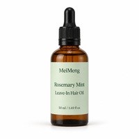 Huile capillaire nourrissante sans rinçage à la menthe et au romarin, végane, 50 ml, pour des cheveux lisses et brillants
