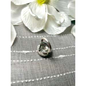 Carlos Francisco Golden Hill <b>Turquoise</b> & Platinum <b>Ring</b> Dainty Style with Smooth Cut Bezel Setting Size 7 for Everyday Wear Gift - Product Image 4