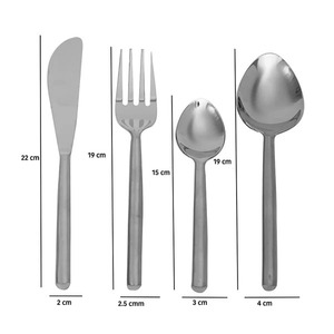 Couverts en acier inoxydable dans la route Long ensemble de couverts en or de luxe cuillères en acier inoxydable miroir - Product Image 4