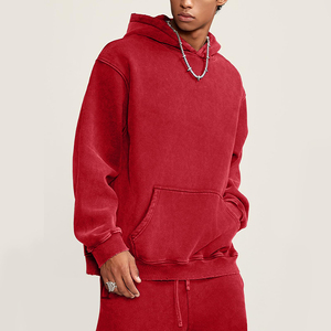 2024 nueva llegada personalizada peso pesado Vintage 500 GSM lavado con capucha hombres ácido lavado Sudadera con capucha de talla grande hombres Sudadera con capucha - Product Image 2