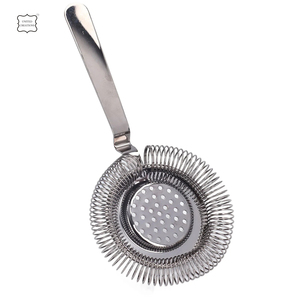 Professional Eco-Friendly Sustainable 100 Wire Spring <b>Cocktail</b> Strainer Custom Logo Bartending Tool <b>Set</b> Made of Stainless Steel - Product Image 4
