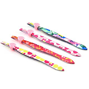 Offre Spéciale Personnalisable Logo Imprimé Sourcils Cheveux Plumer Pince À Épiler Fantaisie Papier Enduit Pointe Pointue Prix De Gros - Product Image 1