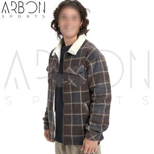 Good Supplier With Own Logo Customized Made Full Zipper Pocket Style Long Sleeve Warm Up Winter Outer Wear Sherpa <b>Fleece</b> Jackets - Product Image 2