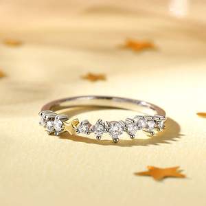 Bague pour femme Jeulia Always & Forever en argent sterling avec zircon, design étoile, pour anniversaire - Product Image 4