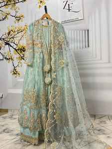 Designer Dames Salwar Kameez Fournisseur Indien Fantaisie Pur Imprimé Séquence Broderie Travail Fête Pakistanais Costume Prêt À Porter - Product Image 6