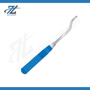 Capener Lamina Gouge, instrument chirurgical manuel en acier inoxydable courbé, poignée en acétal bleu Suregrip, longueur 250 mm, largeur 6 mm, CE - Product Image 2