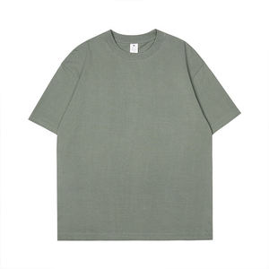 Camiseta de punto de fibra de bambú y algodón 2025 para hombre, superventas de 100%, diseño liso al por mayor - Product Image 2