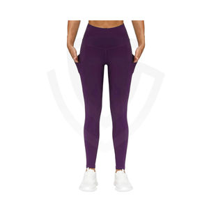 Pantalons de yoga sans couture personnalisés de haute qualité, leggings, motif uni, vêtements de sport pour femmes, vêtements de sport, entraînements, taille élastique - Product Image 1