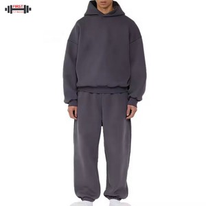 2025 hommes hiver grande taille Sport survêtements avec Logo personnalisé 100% coton coupe-vent séchage rapide Jogging ensemble de vêtements de sport - Product Image 4