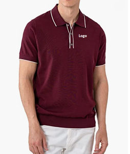 Nouvelle Collection de Polo d'été en tricot de coton pur-Golf Slim-Fit à manches courtes-col montant à 3 boutons léger - Product Image 4