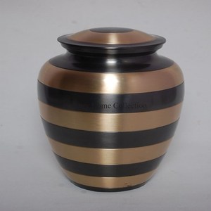 Urnas de metal de diseño lujoso con recubrimiento en polvo de Color negro para cenizas humanas, ataúd funerario de mesa hecho a mano y suministros de ataúd - Product Image 3