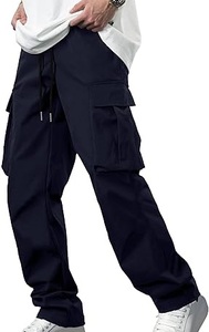 กางเกงคาร์โก้ผ้าคอตตอนสำหรับผู้ชายกางเกงสไตล์ฮิปฮอปสตรีทแวร์แบบมีเชือกรูดมีหลายกระเป๋าสำหรับผู้ชาย - Product Image 2