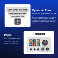 Controlador de Transmisión MiraBox N3 con Panel de Macros, 6 Teclas LCD y 3 Perillas Giratorias para Streaming, Juegos y Creación de Contenido