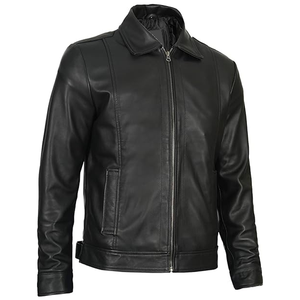 Nouvelle arrivée Veste en cuir pour homme Veste en cuir de haute qualité pour homme Logo personnalisé Respirant Prix bas Veste en cuir tendance - Product Image 5